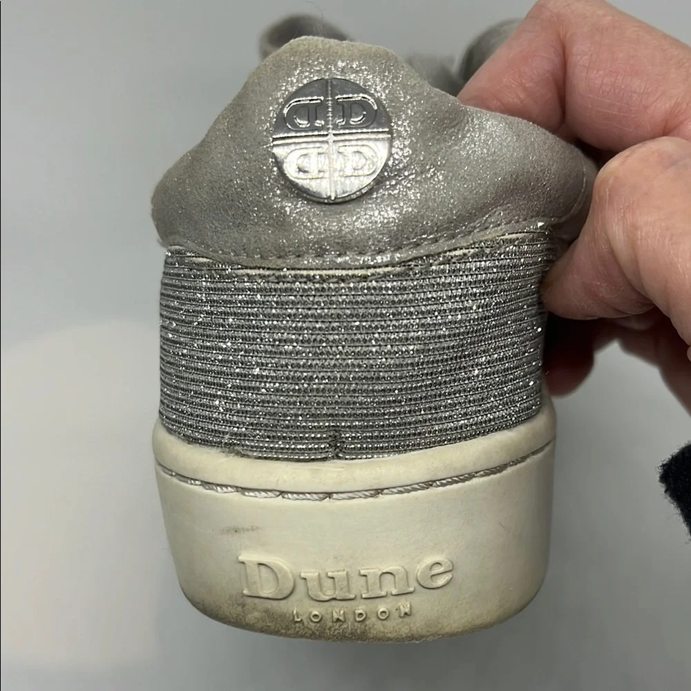 Dune London Gray Sneakers Suede Low-Top - Picture 10 of 13